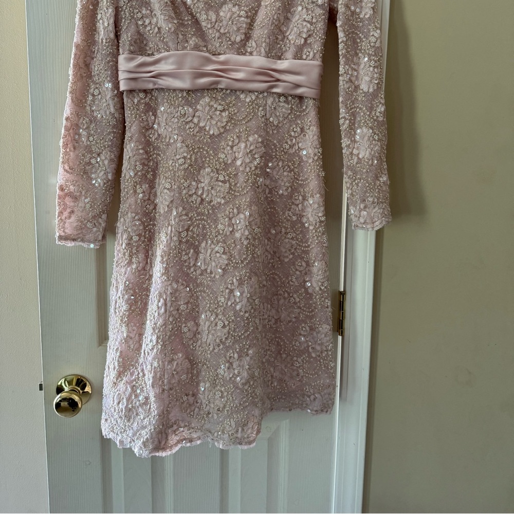 Farinae Collections vintage long sleeve cocktail dress